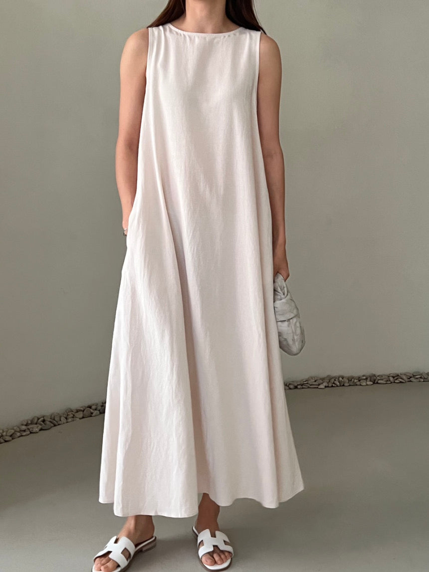 RUFF LINEN DRESS