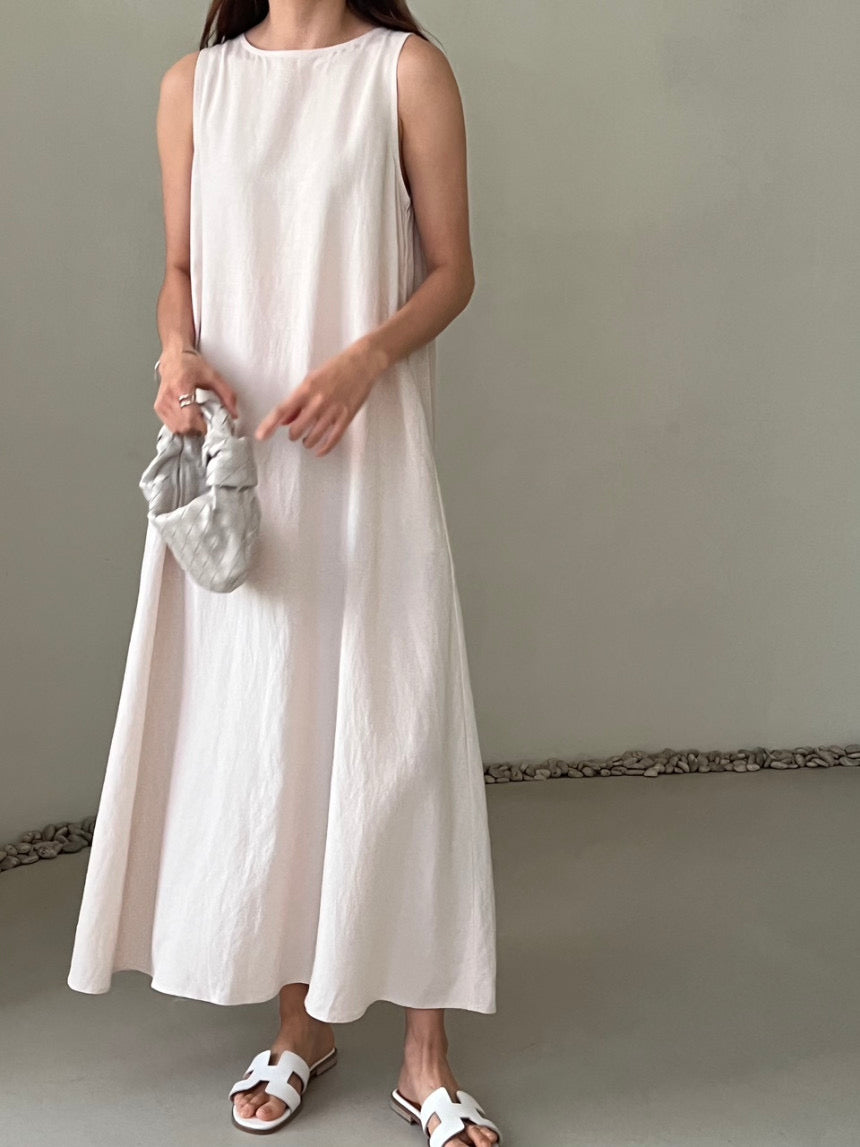 RUFF LINEN DRESS