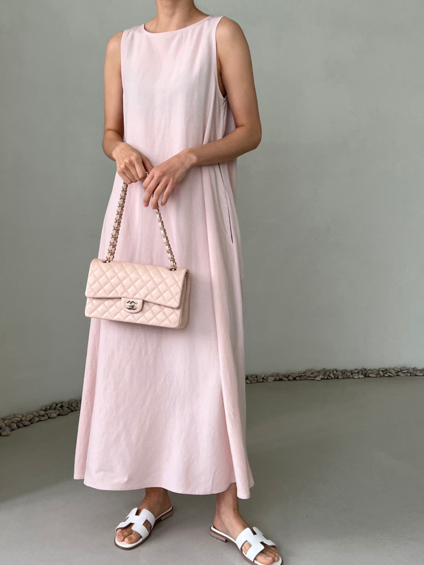 RUFF LINEN DRESS