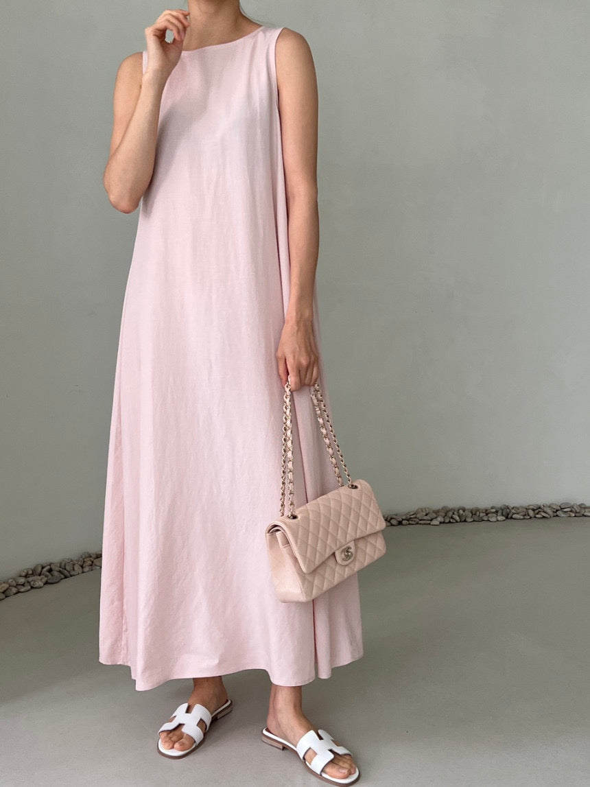 RUFF LINEN DRESS