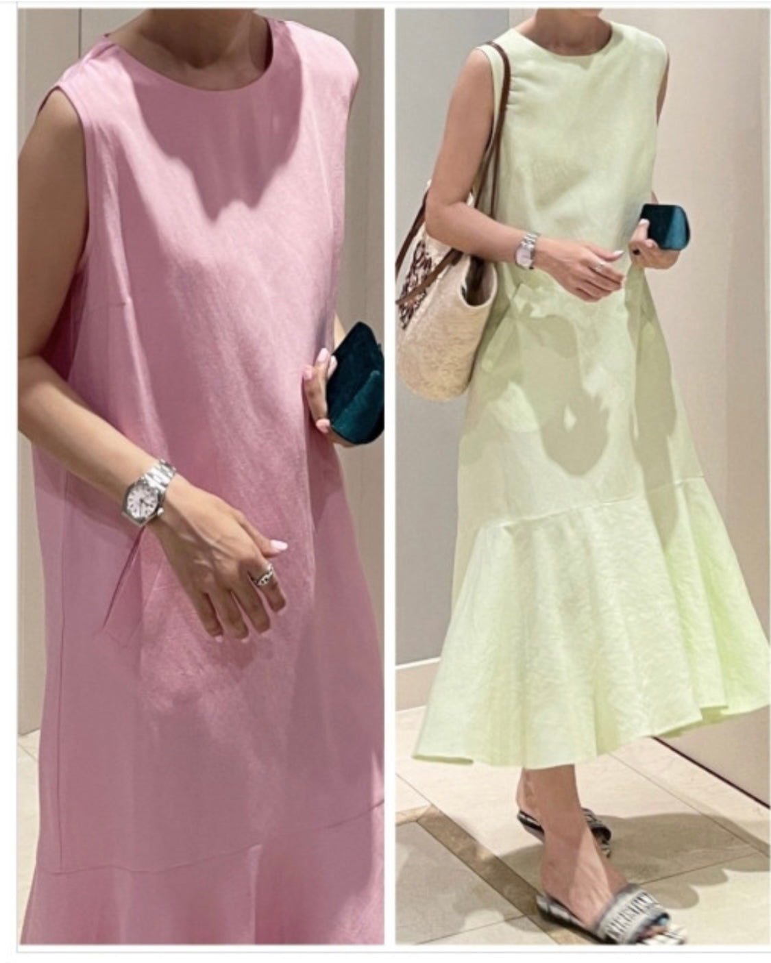 MIU LINEN DRESS