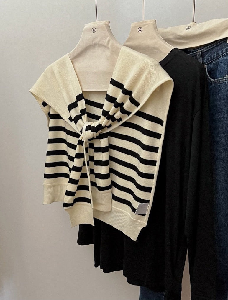 STRIPE SHAWL KNIT