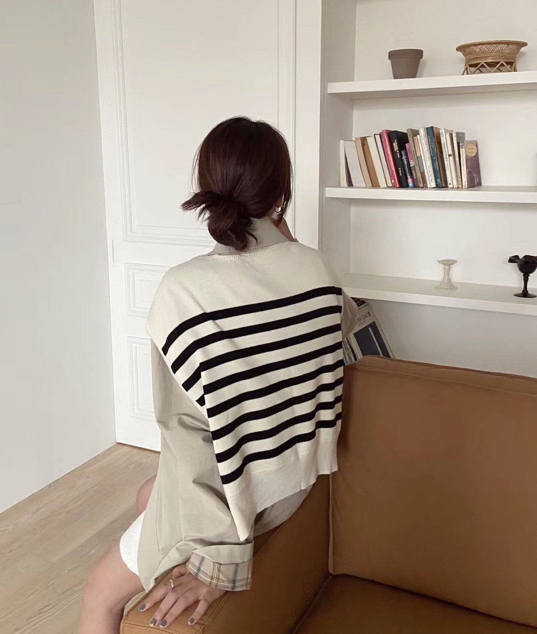 STRIPE SHAWL KNIT