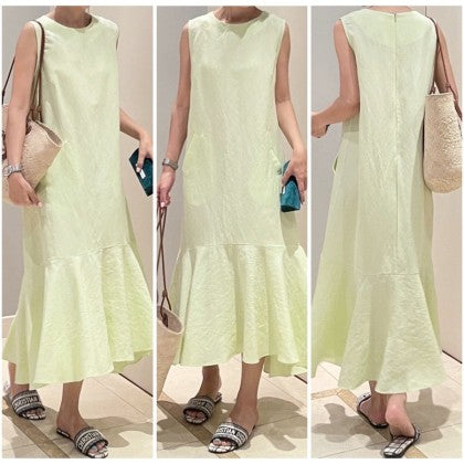 MIU LINEN DRESS