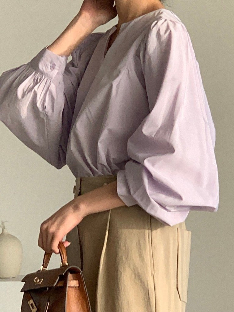 V PUFF BLOUSE