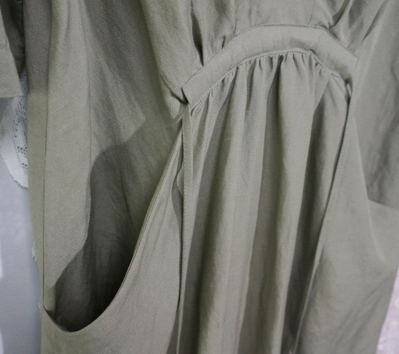 LINEN POCKET DRESS